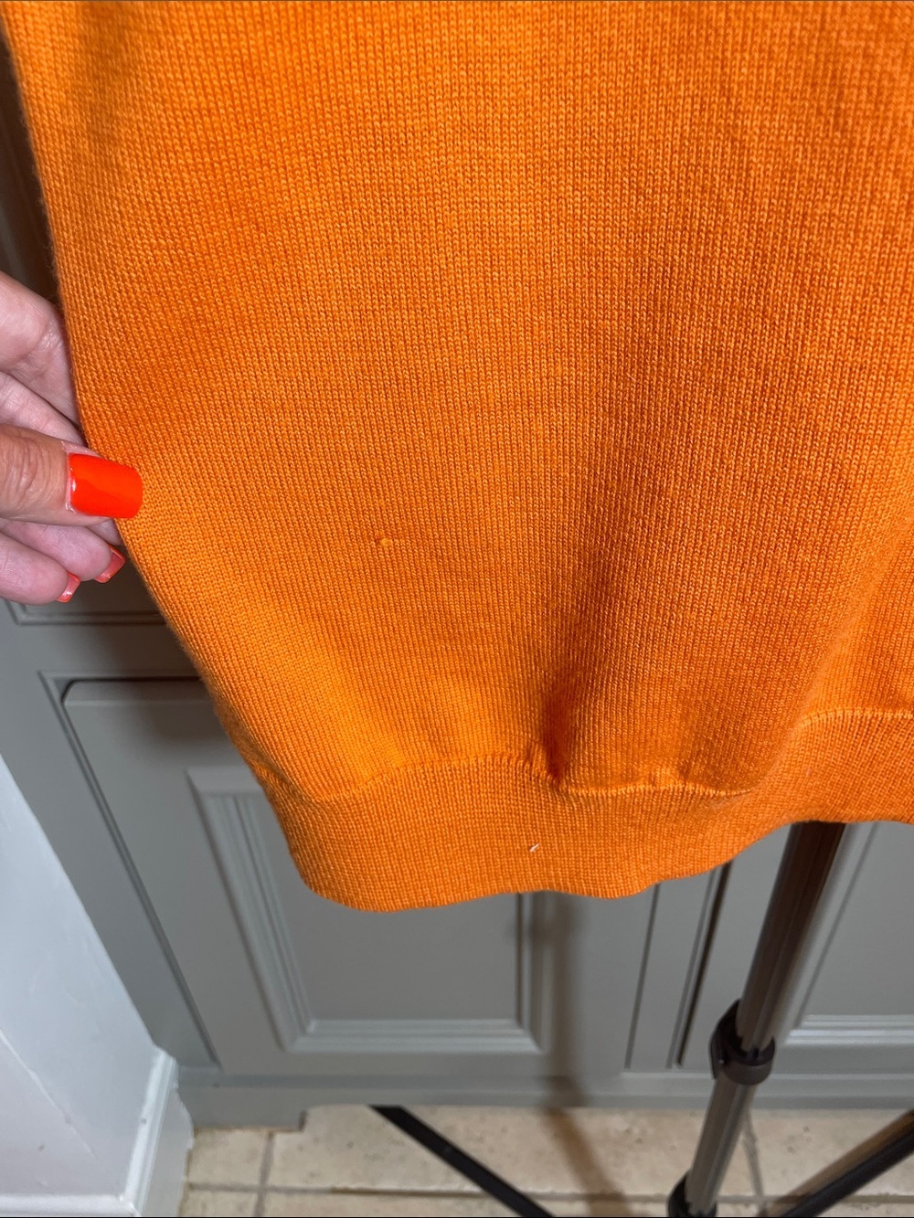 Lilly Pulitzer Lion Door Knocker Sweater Top Orange Resort Chic Coastal Prep - Picture 4 of 4